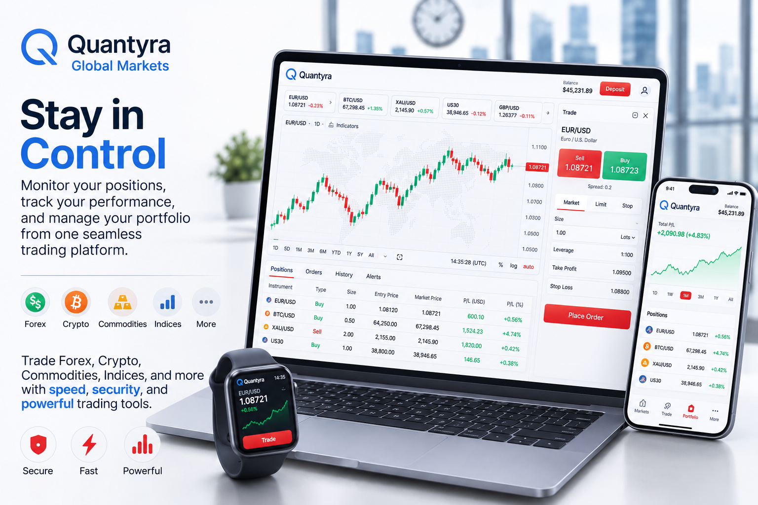 Mobile portfolio and performance dashboards